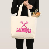 Lacrosse Canvas tassen (roze) (Voorkant (product))