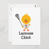 Lacrosse Chick-Briefkaart Briefkaart (Voorkant / Achterkant)