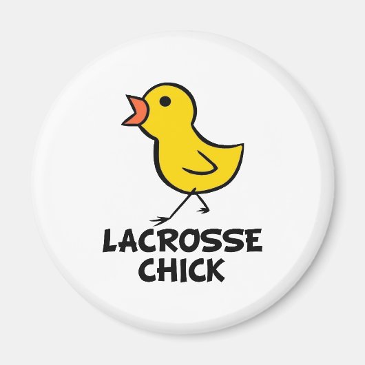 Lacrosse Chick Magnet Magneet (Voorkant)