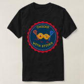 Lacrosse Chicken met Sticks 2 T-shirt (Design voorkant)