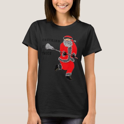 Lacrosse Christmas T-shirt (Voorkant)