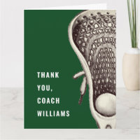 Lacrosse Coach Carte de remerciements