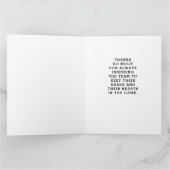 Lacrosse Coach Carte de remerciements (Intérieur)