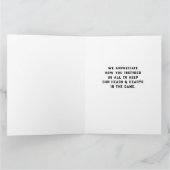 Lacrosse Coach Carte de remerciements (Intérieur)