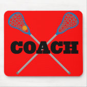 Lacrosse Coach Gift Idea Muismat (Voorkant)