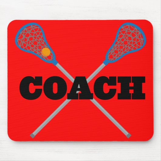 Lacrosse Coach Gift Idea Muismat (Voorkant)
