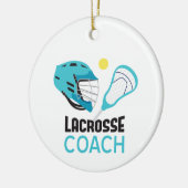 Lacrosse Coach Keramisch Ornament (Links)