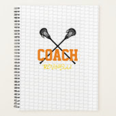 Lacrosse Coach Net Sport Team Kleuren Naam Planner (Voorkant)