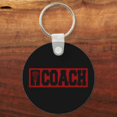 Lacrosse Coach - rood Sleutelhanger (Voorkant)