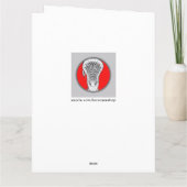 Lacrosse Coach Rood Team Bedankkaart (Achterkant)