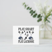 Lacrosse Coach Sport Visitekaartje (Staand voorkant)