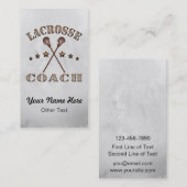 Lacrosse Coach Steampunk Gepersonaliseerd Visiteka Visitekaartje (Voorkant / Achterkant)
