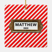 Lacrosse Collectible Keramisch Ornament (Achterkant)