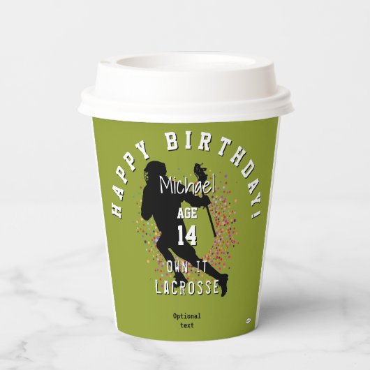 Lacrosse Custom Paper Cups HAMbyWG Papieren Bekers (Achterkant)