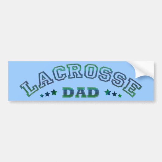 Lacrosse Dad Bumpersticker (Voorkant)