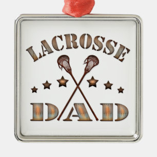 Lacrosse Dad Steampunk Style Metalen Ornament
