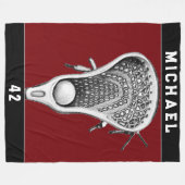 Lacrosse Decor Fleece Deken (Voorkant (Horizontaal))