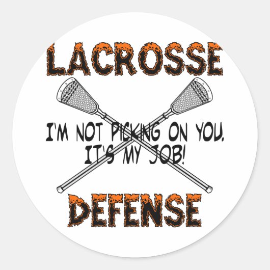 Lacrosse Defence Picking Sticker (Voorkant)
