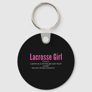 Lacrosse Definitie Vrouw Grappig Lacrosse Meisje Sleutelhanger