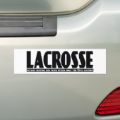 Lacrosse Design Beating Mannen Bumpersticker (Op auto)
