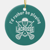 Lacrosse Design Keramisch Ornament (Voorkant)