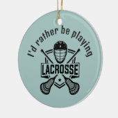 Lacrosse Design  Keramisch Ornament (Links)