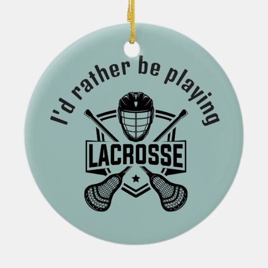 Lacrosse Design  Keramisch Ornament (Achterkant)