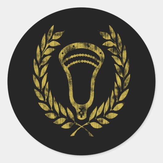 Lacrosse Design Krans Vervagen Sticker (Voorkant)