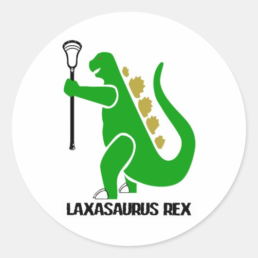 Lacrosse Design Laxasaurus rex Sticker (Voorkant)