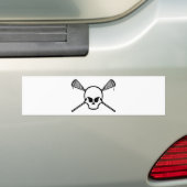 Lacrosse Design LaxOtherSkullWhite Bumpersticker (Op auto)