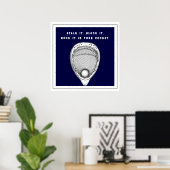 Lacrosse Doelman Poster (Thuiskantoor)