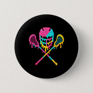 Lacrosse Drip Lax Helm Ice Cream Sticks Ronde Button 5,7 Cm