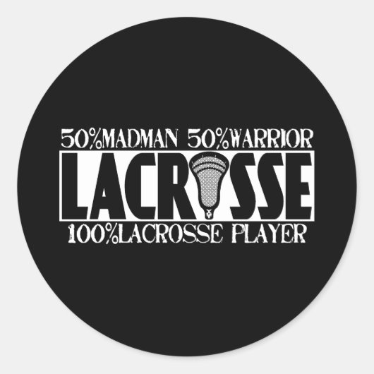 Lacrosse een 100procent Sticker (Voorkant)