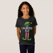 Lacrosse Elf Matching Family-kerstfeest T-shirt (Voorkant volledig)