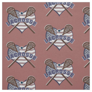 Lacrosse Fabric met Heart Shaped Flag Stof