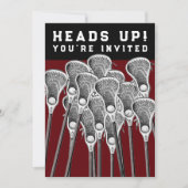 Lacrosse Feest Uitnodigingen (Voorkant)