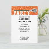 Lacrosse Feest Uitnodigingen (Staand voorkant)