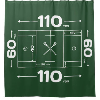 Lacrosse Field Design Shower Curtain Douchegordijn