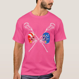 Lacrosse Flag Helmet Sticks 4 juli T-shirt