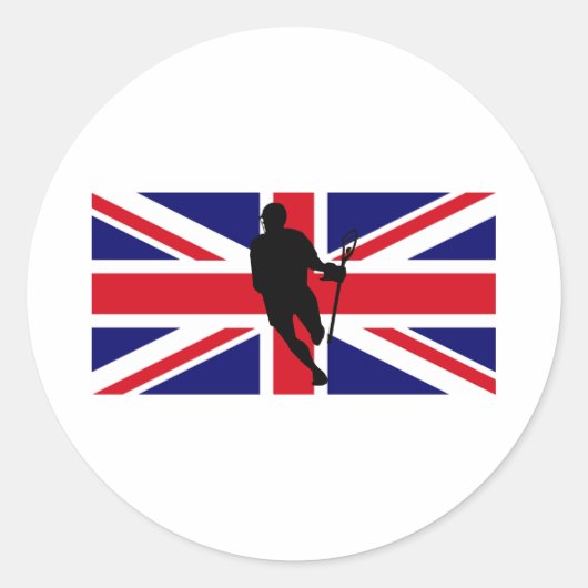 Lacrosse Flag IRock UK Sticker (Voorkant)