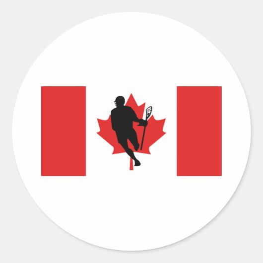 Lacrosse Flag IRockCanada Sticker (Voorkant)