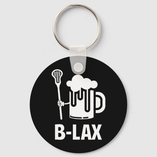 Lacrosse Funny Gift Mannen Coach Bierliefhebber B- Sleutelhanger (Voorkant)