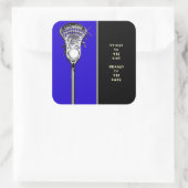 Lacrosse Funny Vierkante Sticker (Tas)
