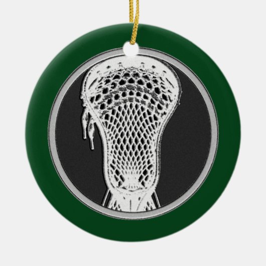 Lacrosse, geïndividualiseerd keramisch ornament (Voorkant)