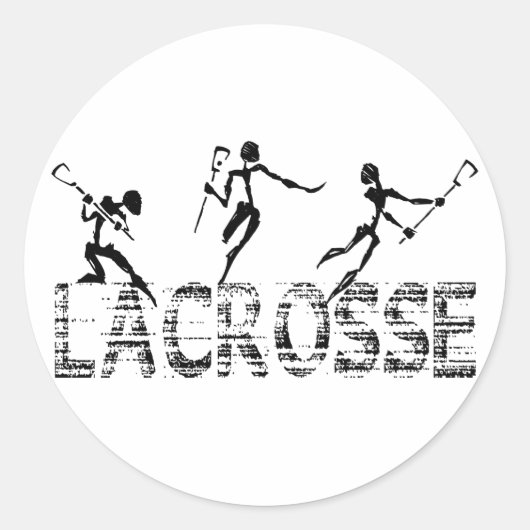 Lacrosse Gift Ronde Sticker (Voorkant)
