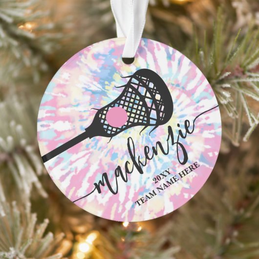 Lacrosse Girls Pink Tie Dye Holiday (Arbre)