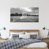 Lacrosse Goal Black White Outdoor Scenic Photo Canvas Afdruk (Insitu (Slaapkamer))