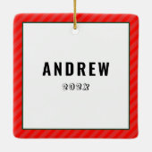 Lacrosse Goalie 2022 Holiday Gift Ceramic Ornament (Achterkant)