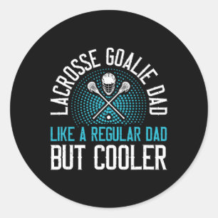 Lacrosse Goalie Dad Ronde Sticker