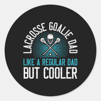 Lacrosse Goalie Dad Ronde Sticker